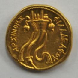 古代エジプト プトレマイオス朝 オクトドラクマ金貨 アルシノエ2世 180-116BC EF