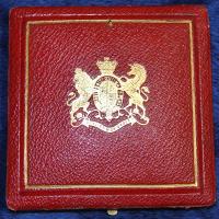 イギリス 王立協会発行 　　　　　　1892年授与 ヴィクトリア女王 ゴールドメダル EF/UNC　