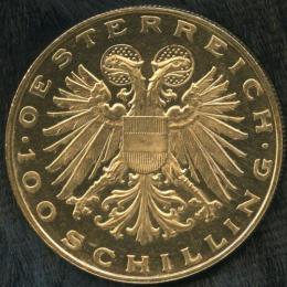 オーストリア 100シリング金貨 1936年 マドンナP/L UNC