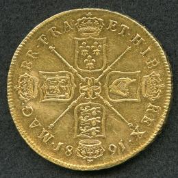 イギリス 5ギニー金貨 1681年 チャールズ2世 VF+
