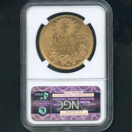 スイス 100フラン金貨 ヴレネリ 1925年 AU/UNC NGC MS64
