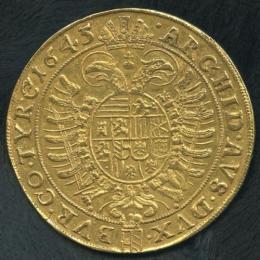 オーストリア ハプスブルク領 10ダカット金貨 1645年 フェルディナント3世 EF